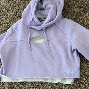 Gymshark lilac cropped hoodie